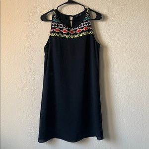 THML size S black embroidered dress
